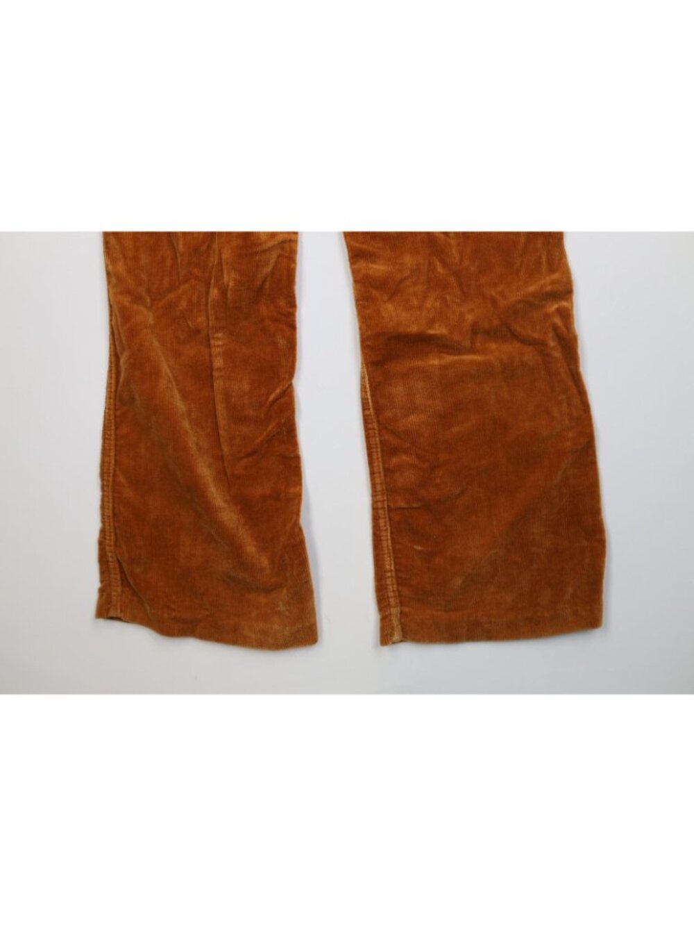 Vintage 70s Streetwear Mens 29x30 Faded Corduroy Wide Leg Pants Orange Brown - Picture 12 of 12